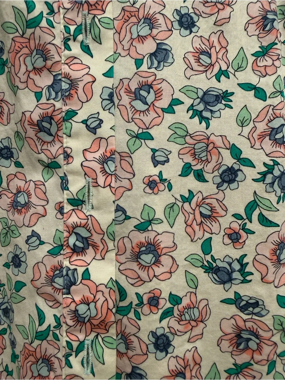J. Crew Floral Button-Up Puff Short Sleeve Ivory Rosewater